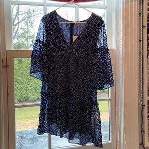 Navy Blue and White Sundress